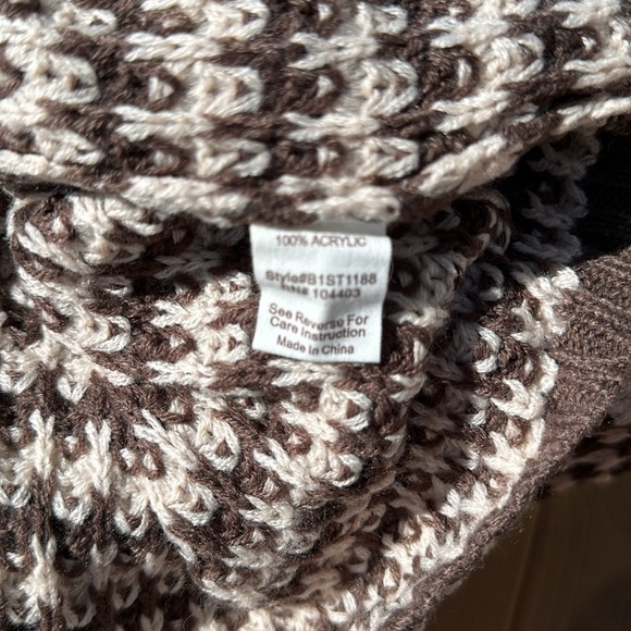 By The River Large Brown and Tan Lightweight Sweater - Picture 4 of 6